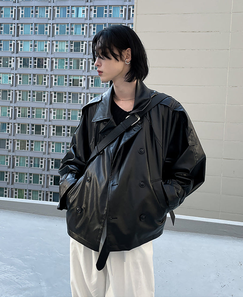 ダミアンバルーンレザージャケット/[引き合い殺到] Damien Balloon Leather Jacket