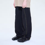 TCM クロスニージッパーパンツ / TCM cross knee zipper pants (black)