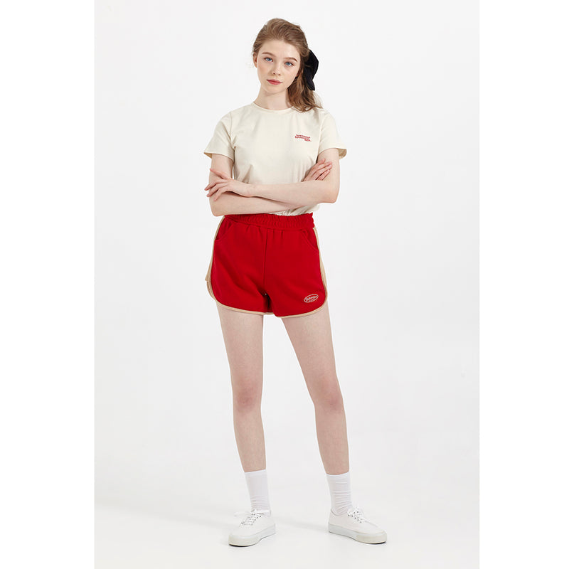 COLOR BLOCK JERSEY SHORTS_RED (6580853801078)