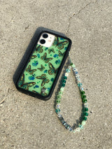 ネイチャーグリーンクリスタルフォンストラップ/NATURE Green Crystal Phone Strap