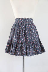 FREESIA FLORAL CANCAN MINI SKIRT(YELLOW, NAVY 2COLORS!) (6556000944246)