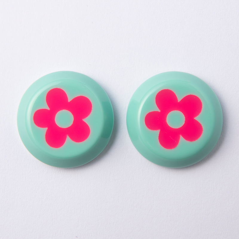 Flower Button - mint (6598992101494)