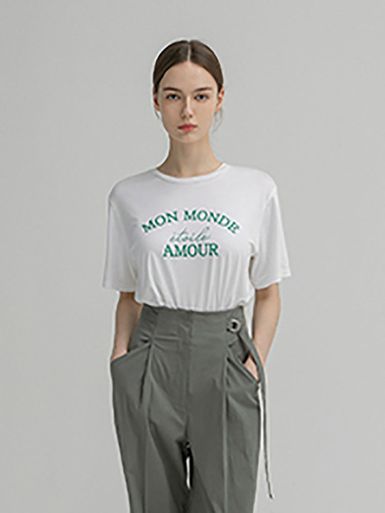 モンモンドスタンダード フィットTシャツ/(T-6405) Monmond standard fit T-shirt