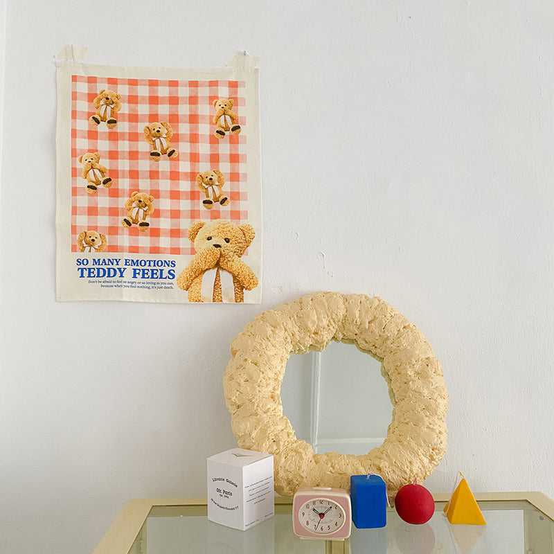 テディズエモーションズ - ファブリックポスター(ハンドメイド) / TEDDY'S EMOTIONS - Fabric Poster (Handmade)