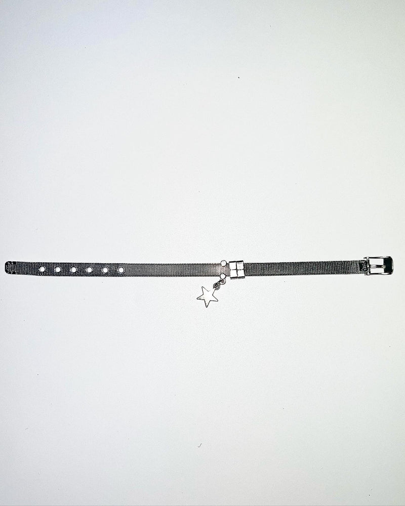 シルバースターベルトブレスレット/Silver star belt bracelet