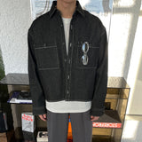 Youth Denim Crop Shirt Jacket (2color) (6674919915638)