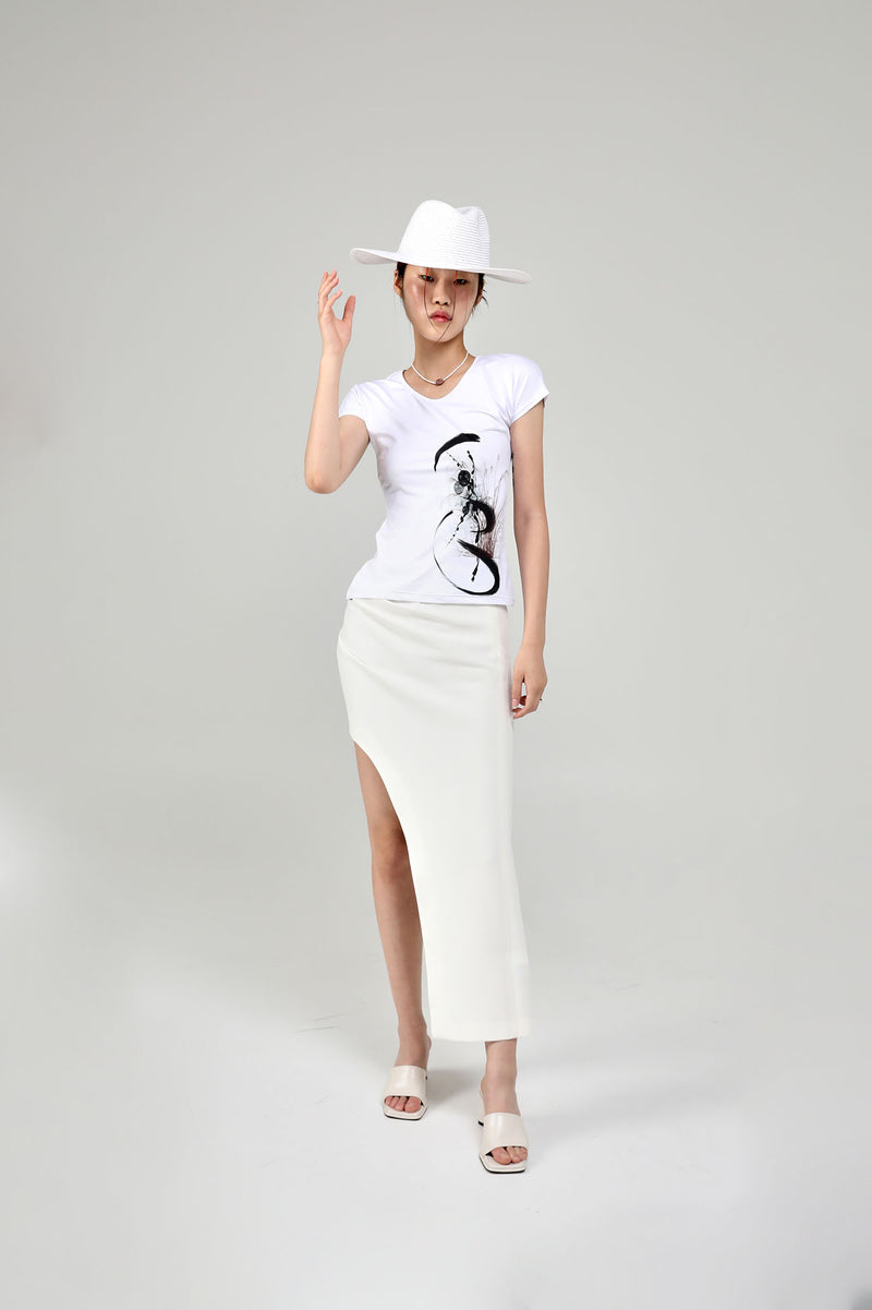クラッシュTシャツ / Klassisch T-shirt [White] (6698662396022)
