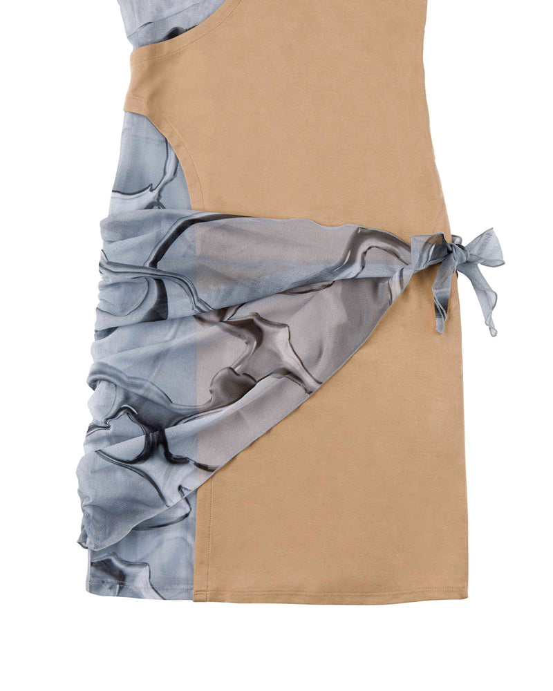 インアウト3Ⅾプリントドレス/In&Out 3D Printed Dress _ Beige