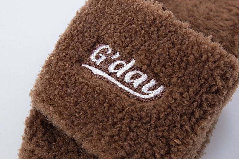 グッドデイファリーサンダル/G'day furry sandals (brown)