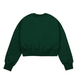 [Call Me Baby] Fuzzy Logo Cropped Sweatshirts (Green) / ファジーロゴクロップドマンツーマンTシャツ (Green) (6627470999670)