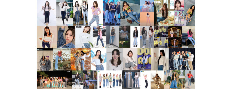 (×)FROMIS_9 NAKYOUNG AND MIJOO WORN HIGH WAIST LIGHT BLUE SKINNY JEAN [6808]