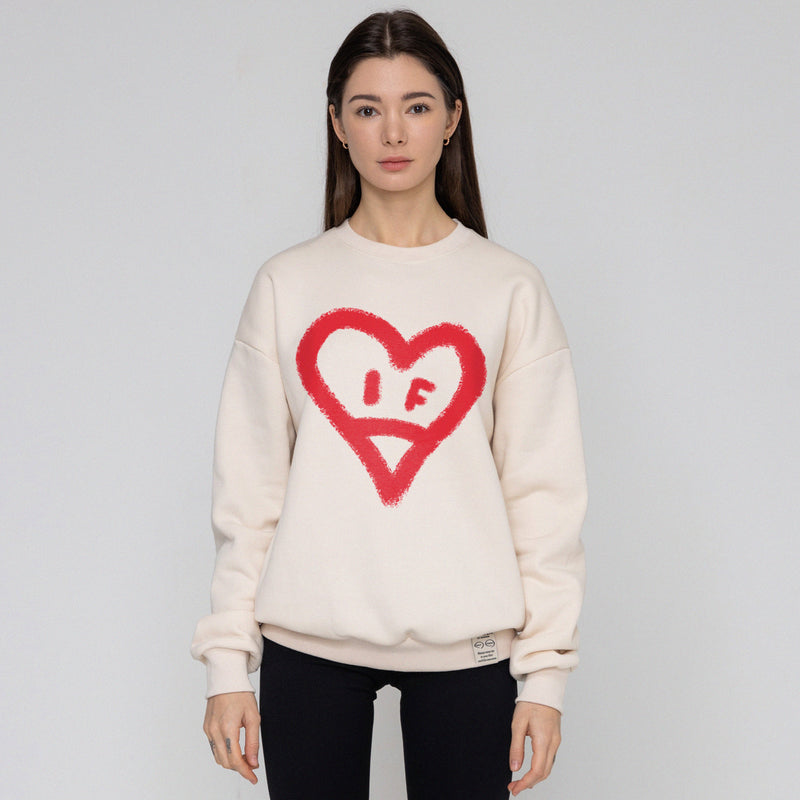 ビッグ ハート スマイル スプレー スウェットシャツ / Big Heart Smile Spray Sweatshirt
