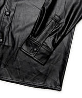 ウェスタンレザーシャツ / WESTERN LEATHER SHIRT BLACK