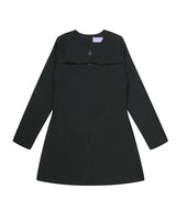 Unique Slit Mini Dress ( Black ) (6547133628534)
