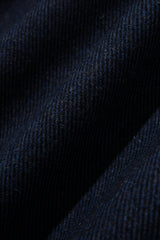 コントラスティングポイントコーデュロイシャツ/Contrasting point corduroy shirt S112 Navy&Black