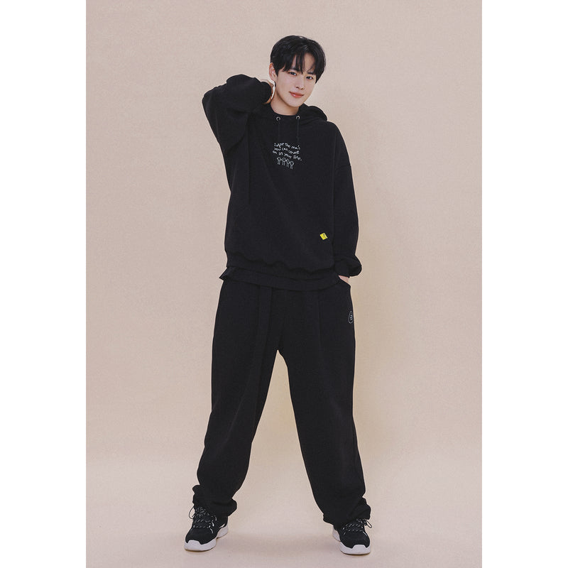 HOLYNUMBER7 X CHOI BYUNGCHAN CHICK GRAPHICS HOODIE_BLACK