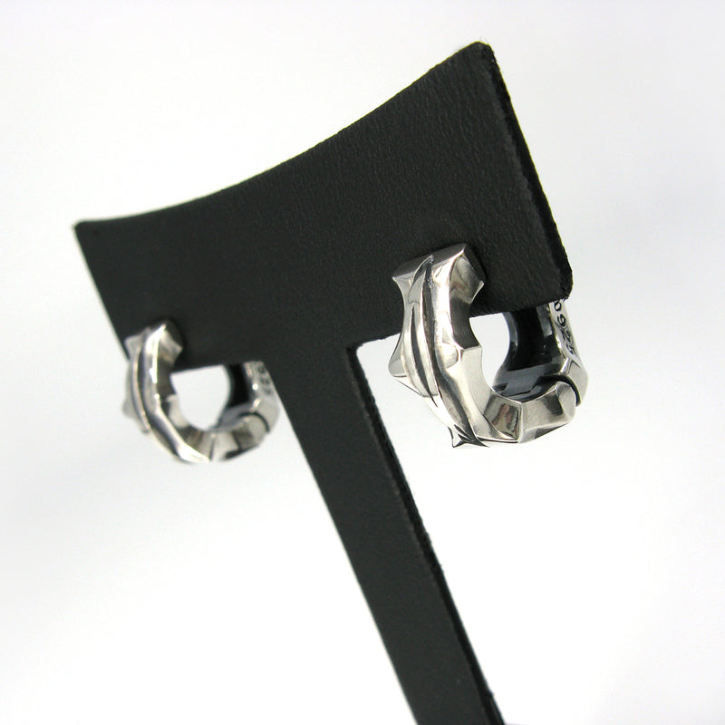 Sagitta-R1 silver hoop earring (4593063460982)