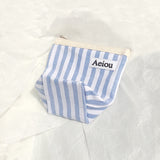 Aeiou Basic Pouch (M size) Parasol Blue Stripe (6552242651254)