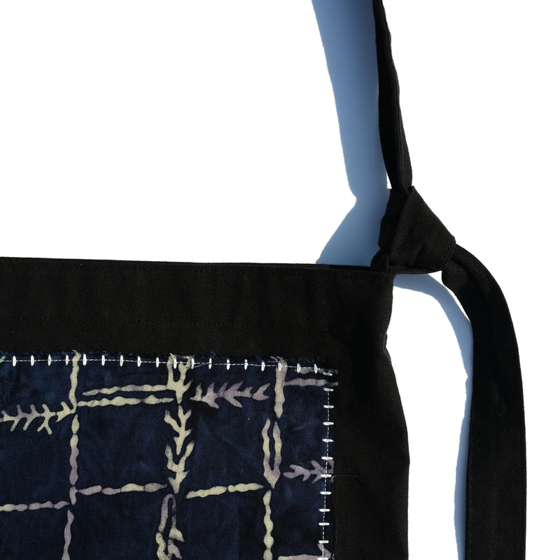 [Patchwork Canvas Bag] Reef Check - Navy (6625177763958)