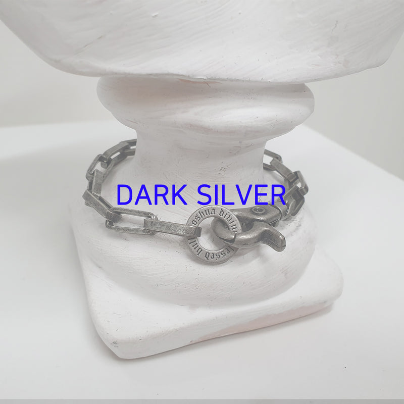 6mm ボックス チェーン ブレスレット / [BLESSEDBULLET]6mm BOX chain bracelet_dark silver