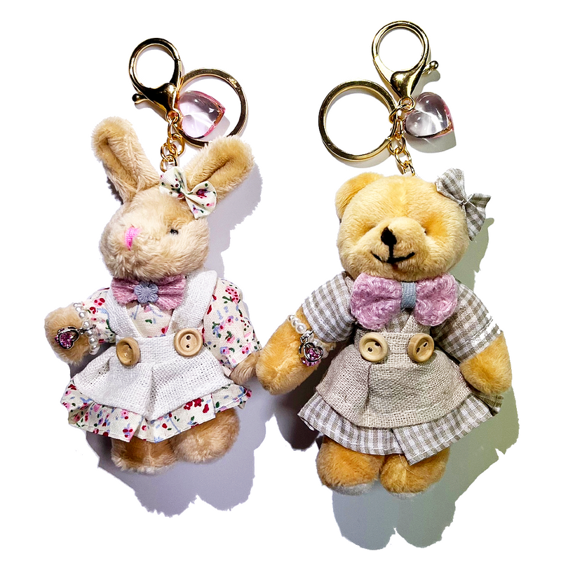 1980sバニーアンドベアーキーチェーン/1980s bunny&bear keychain (2type)