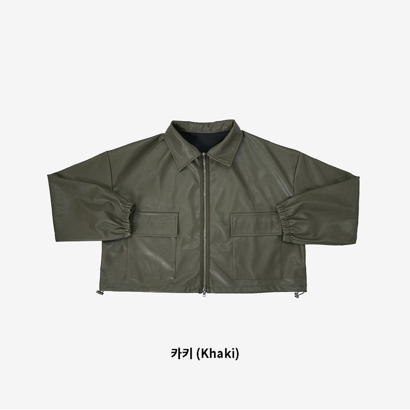 カンビーツーウェイレザージャケット / Kanby two-way leather jacket