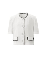 ツイード刺繍ジャケット / Tweed embroidery jacket - White