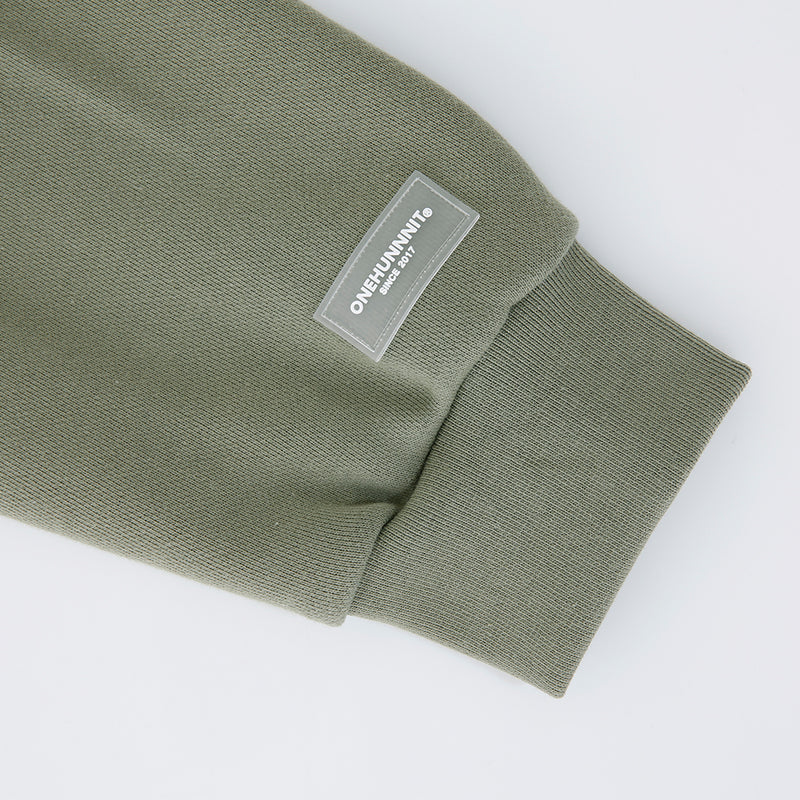 ONE'S YOUTH LOGO HOODIE_OLIVE (6605692993654)