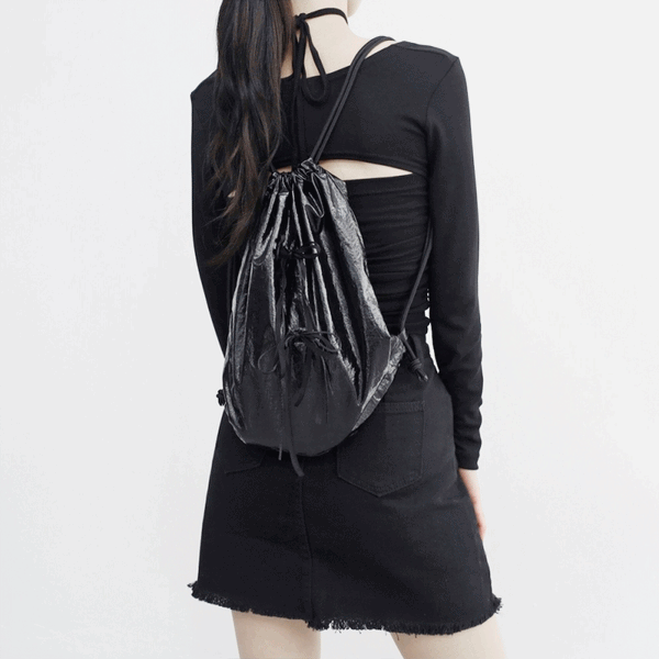 Xion Double Ribbon String Backpack