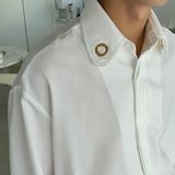 モネアイレットスカーフシャツ/Mone Eyelet Scarf Shirt (3color)