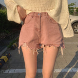 クレヨンダメージショートジーンショーツ / [4color/3 size/Strongly recommended!] Crayon Damage Short Jean Shorts
