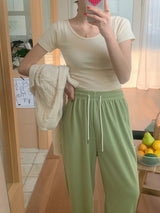 Brew Two-Way Bendable Jogging Sweat Wide Pants (5 colors)