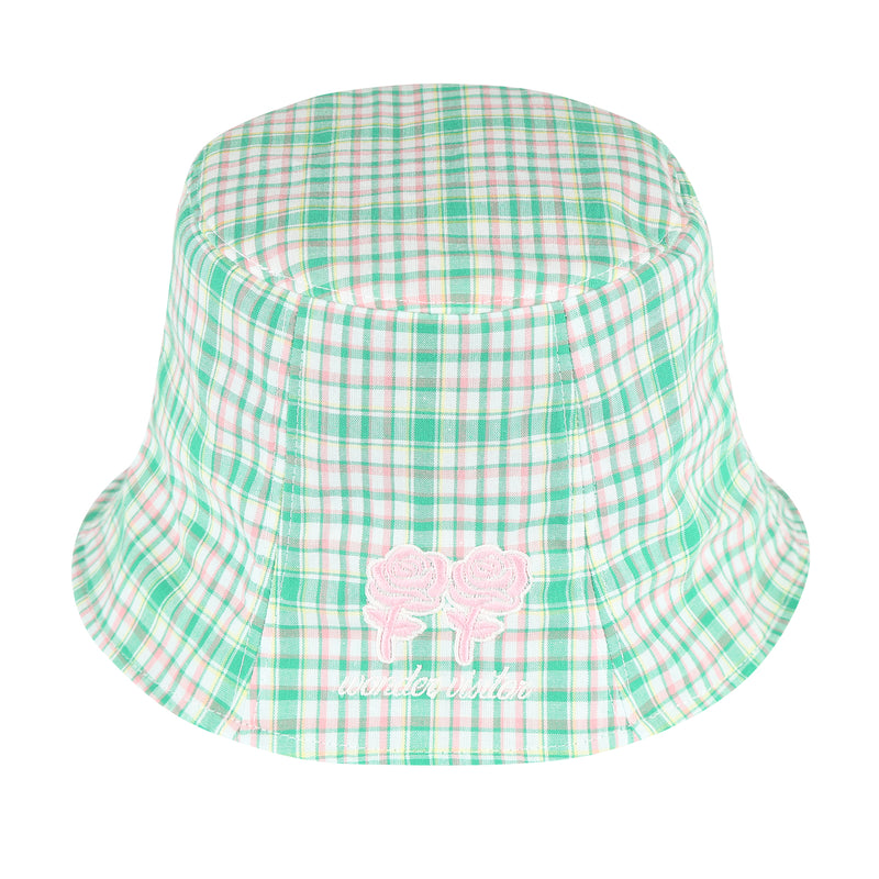 Twin rose check bucket [Green] (6535226392694)