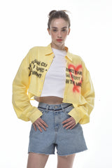 ハートクロップシャツ / heart crop shirts (yellow)