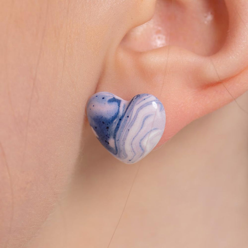 2022パントンマーブリングピアス/2022 Pantone Heart Marbling earring (LP)
