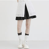 Hans ruffle banding mini skirt (6578463998070)