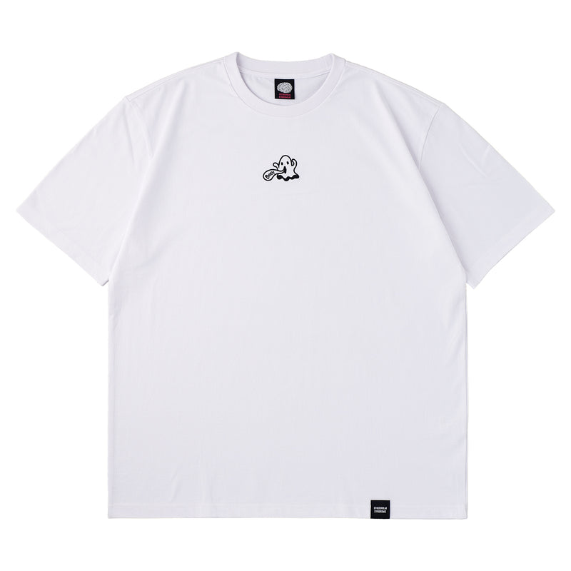 SCSUCT07-WHITE / LOOSE FIT GHOST T-SHIRTS (6687819661430)