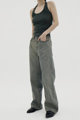 シャーリングホルターネックスリーブレス / Shirring halterneck sleeveless (5color)