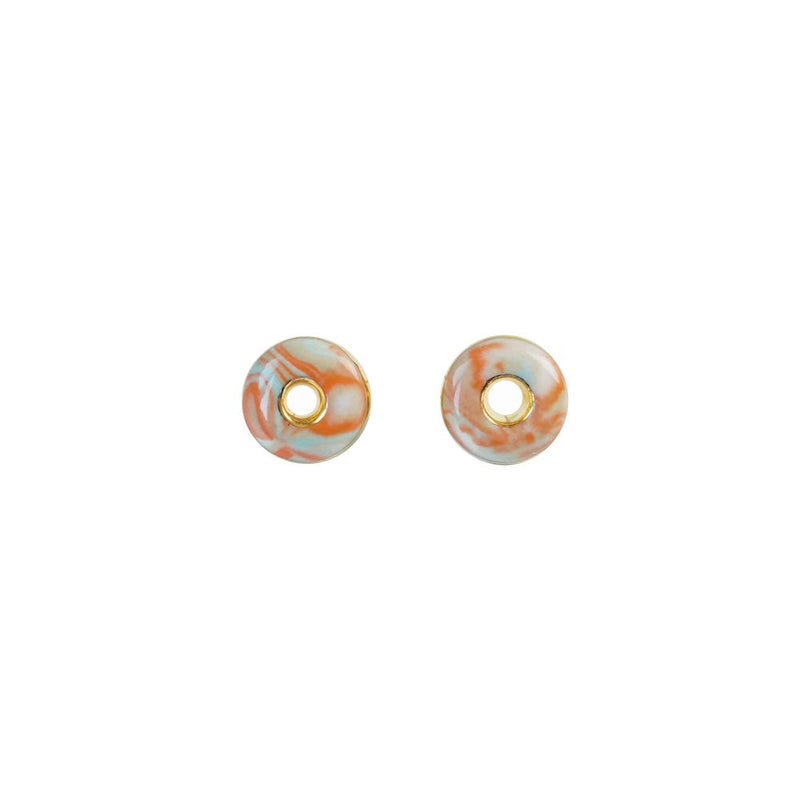 2021 Pantone Doughnut Marbling earring (OR) (6641944756342)