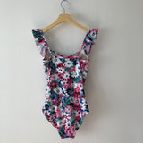 フリルショルダー水着 フラワー / Frill shoulder swimsuit Flower