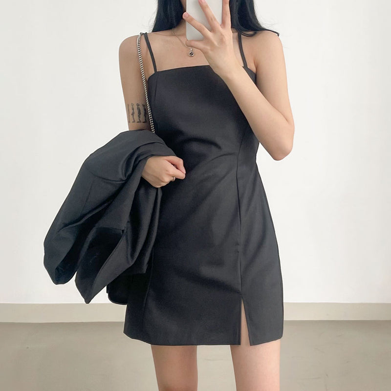 レーンベルジャケットスリーブレスドレス/Label Jacket + Sleeveless Dress