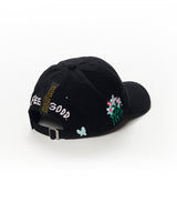 FLOWER PIGMENT BIOWASHED BALL CAP PURPLE BROWN / BLACK