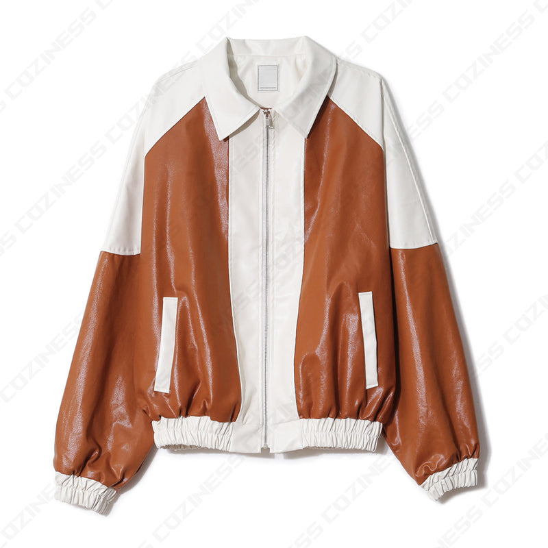 90's コーティングレザージャンパー / 90's Coating Leather Jumper (2 colors)