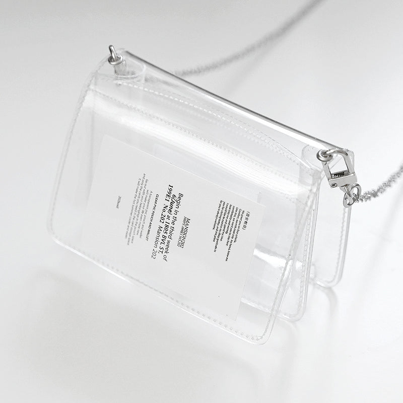 クリアpvcミニチェーンバッグ / Clear pvc mini chain bag