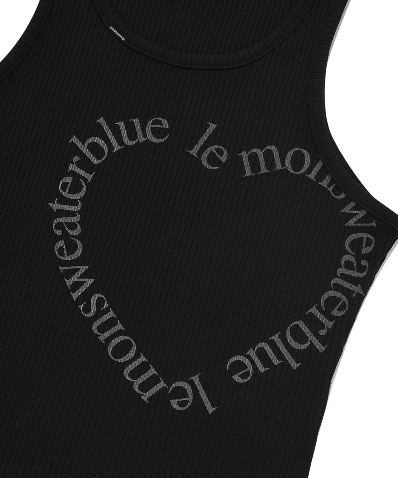 Chuck LSB Heart Logo Sleeveless T-Shirt, Black