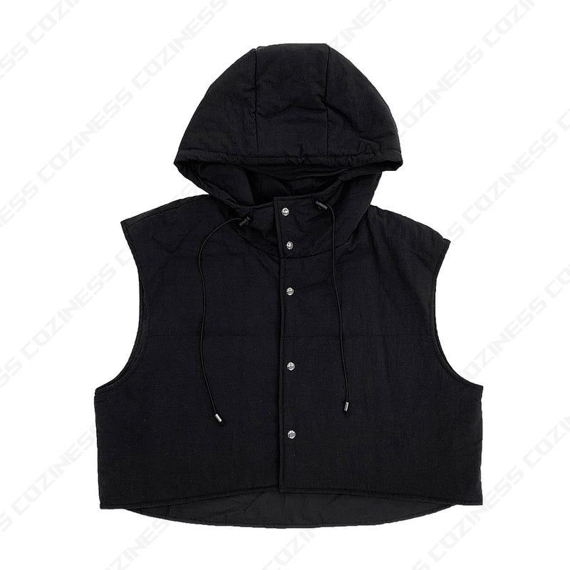 ロアクロップパッディドフードベスト/OW Roa Cropped Padded Hooded Vest (2 colors)