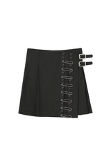 0 6 safety pin warp skirt - BLACK (4642324086902)