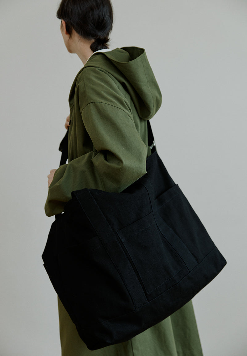 ユニセックスカンバスバッグ/unisex canvas bag black