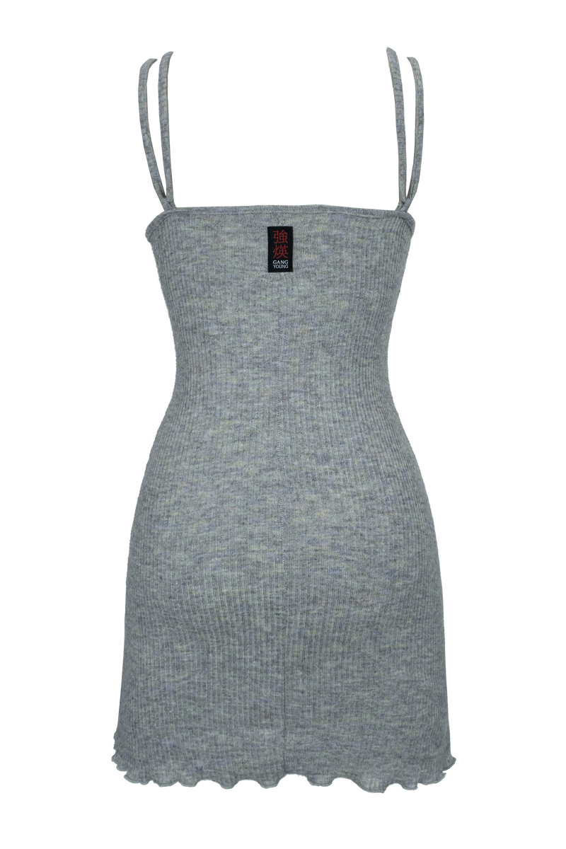 グレーラフルドレス / grey ruffle dress