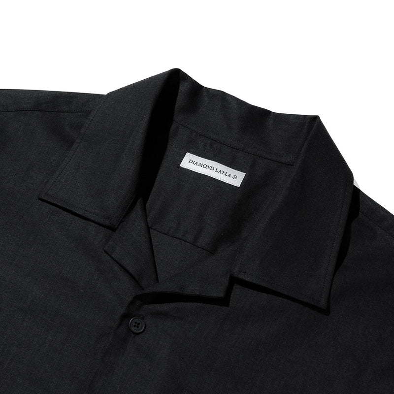 スタンダードステッチリネンシャツ/Standard Stitch Linen Shirt S78 Black